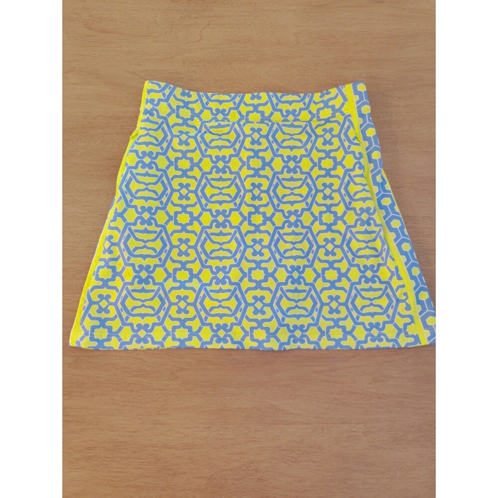 Gretchen Scott Womens Size S Green Blue Geometric Active Athletic Skorts Skirt